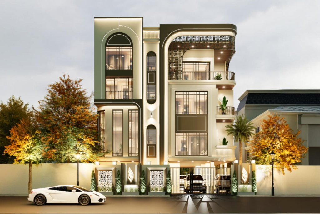 Residential home facade design by adinterio - interior designer in dehradun